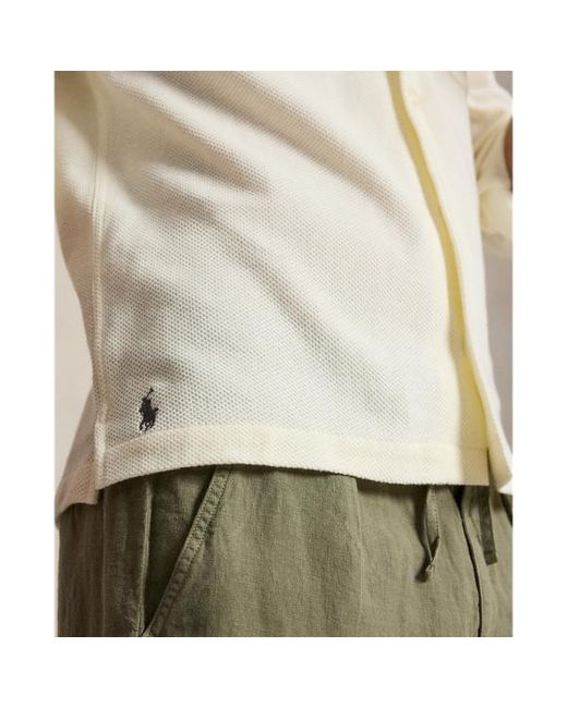 Camicia a nido d'ape Standard-Fit di Polo Ralph Lauren in White da Uomo