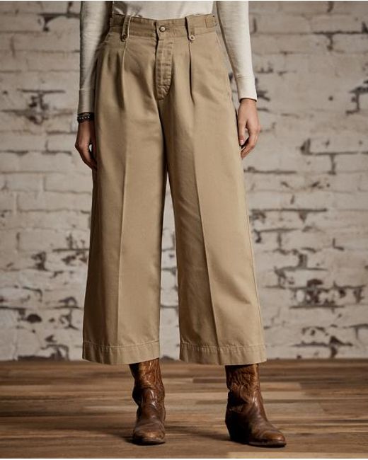 RRL Natural Baumwollhose Mit Weitem Bein