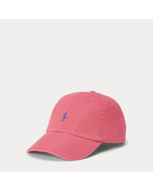 Polo Ralph Lauren Pink Cotton Chino Ball Cap for men