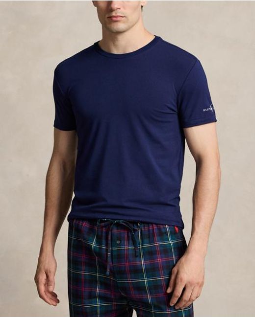 Polo Ralph Lauren Blue Stretch Crewneck Undershirt 3-Pack for men