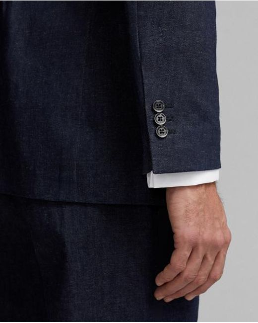 RRL Blue Denim Tuxedo Jacket for men