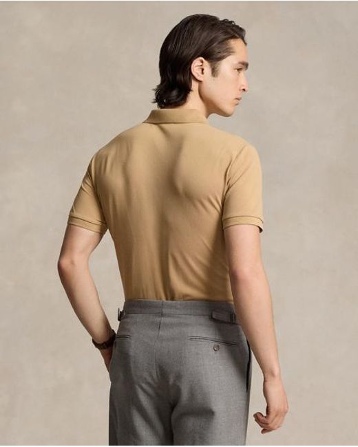 Polo Ralph Lauren Natural Custom Slim Fit Stretch Mesh Polo Shirt for men