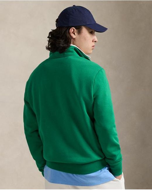Ralph Lauren Green Polo Sport Fleece Quarter-Zip Sweatshirt for men