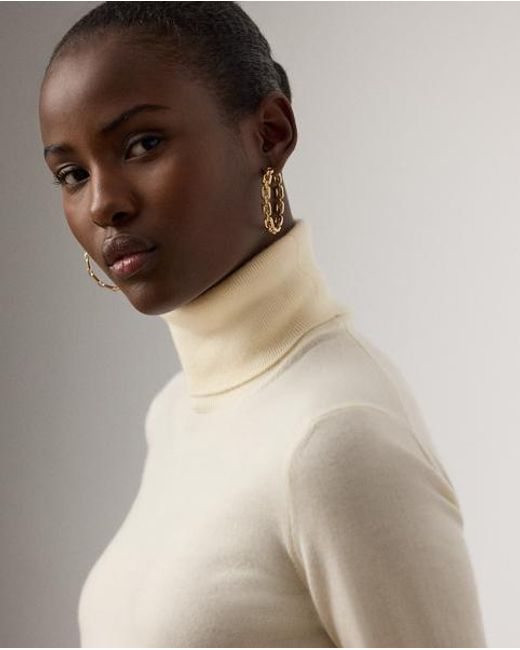 Ralph Lauren Natural Cashmere Turtleneck Sweater