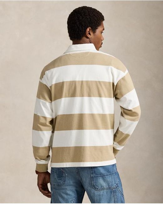 Polo Ralph Lauren Natural Big Fit Striped Jersey Rugby Shirt for men