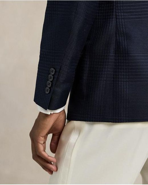 Polo Ralph Lauren Karierte Tailored-Fit Polo-Smokingjacke in Blue für Herren