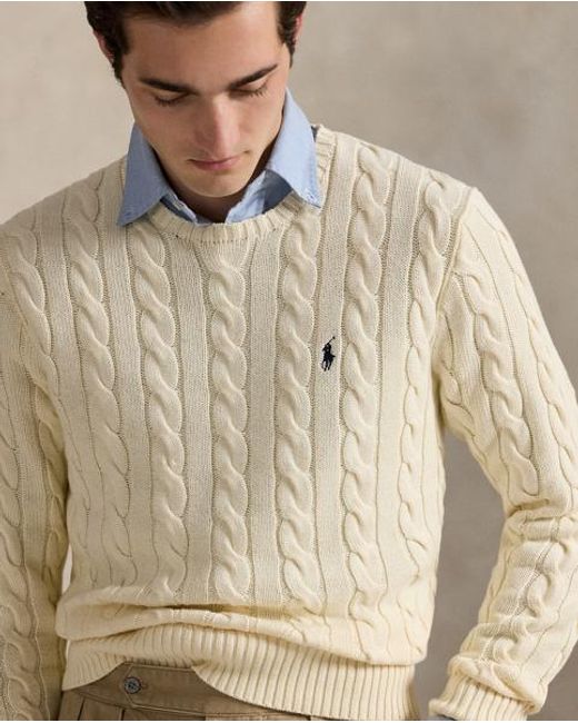 Polo Ralph Lauren Natural Cable-Knit Cotton Jumper for men