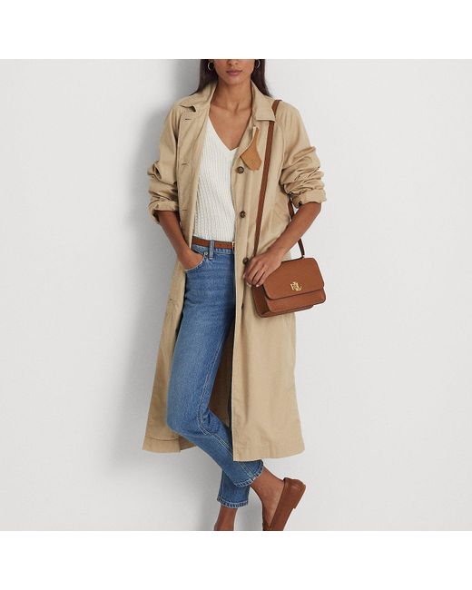 Ralph Lauren Blue Pebbled Leather Medium Sophee Bag