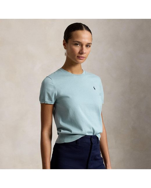 Polo Ralph Lauren Blue Short-Sleeve Crewneck Jumper