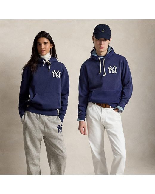 Polo Ralph Lauren Blue Polo Ralph Lauren Lauren Yankees Hoodie for men