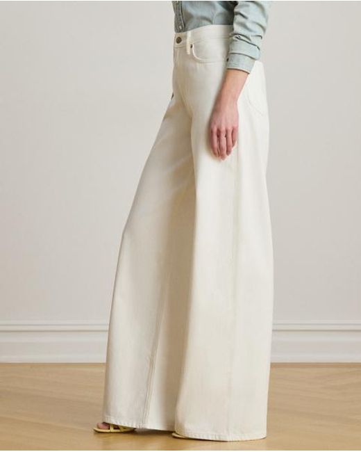 Ralph Lauren White High-Rise Wide-Leg Jean