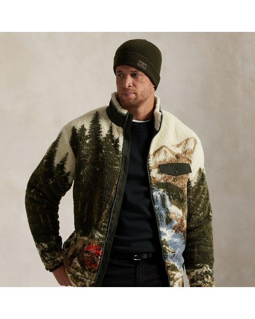 Polo Ralph Lauren Fleece Mountain Graphic Jacket for Men | Lyst
