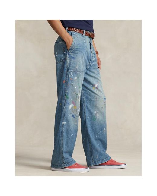 Polo Ralph Lauren Marine-geïnspireerde Distressed Jeans in het Blue voor heren