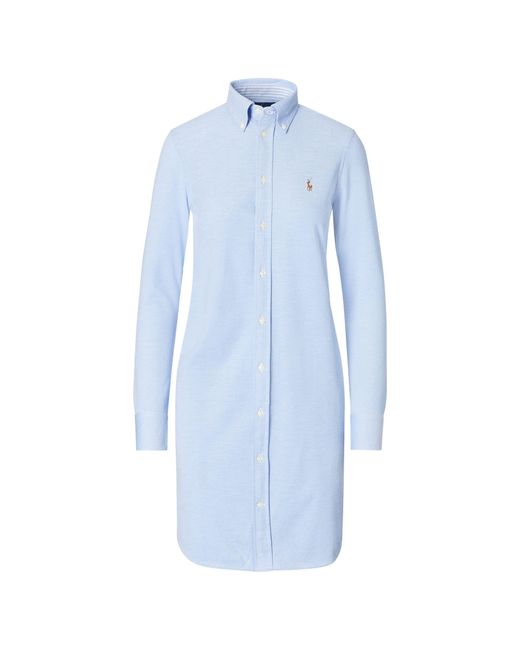 Robe-chemise Oxford en maille Polo Ralph Lauren en coloris Blue