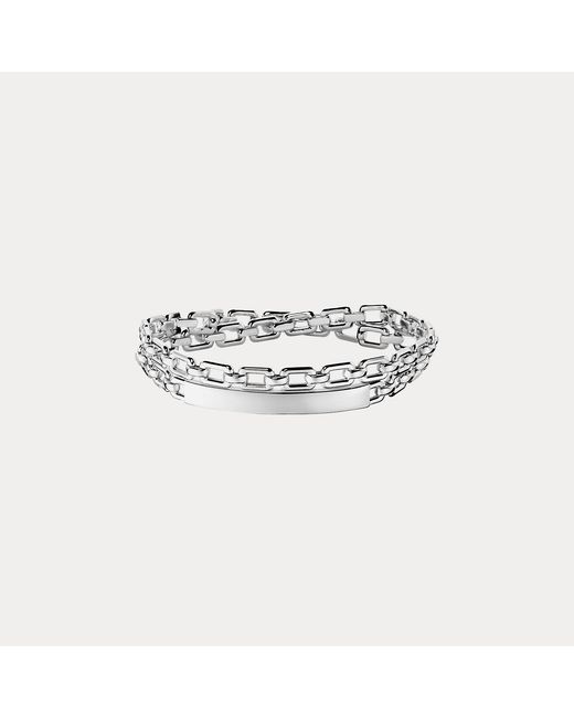 Ralph Lauren White Sterling Silver Id Bracelet