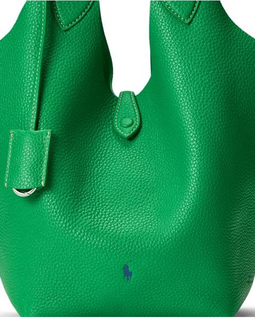Polo Ralph Lauren Blue Polo Play Leather Tote