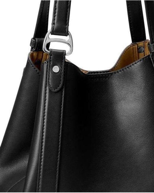 Ralph Lauren Brown Small Tasha Nappa Leather Tote Bag