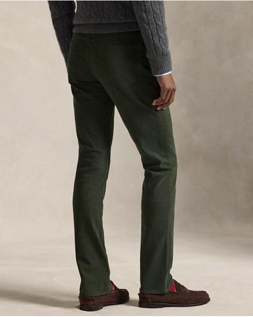 Polo Ralph Lauren Varick Slim Straight Twill Trouser in Green for Men ...