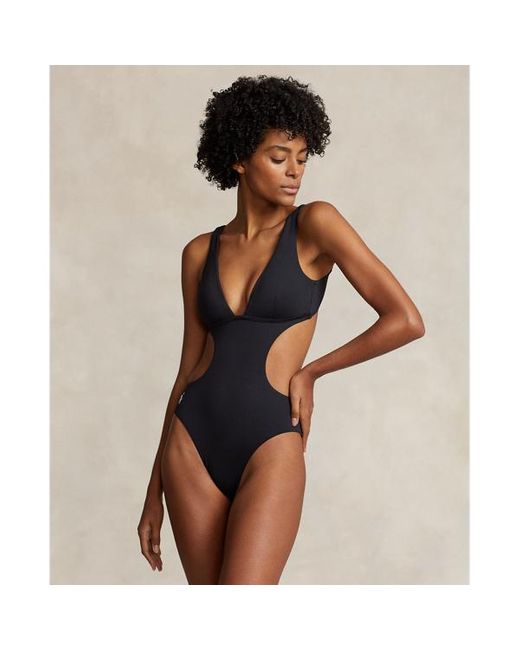Polo Ralph Lauren Black Cutout One-piece Swimsuit
