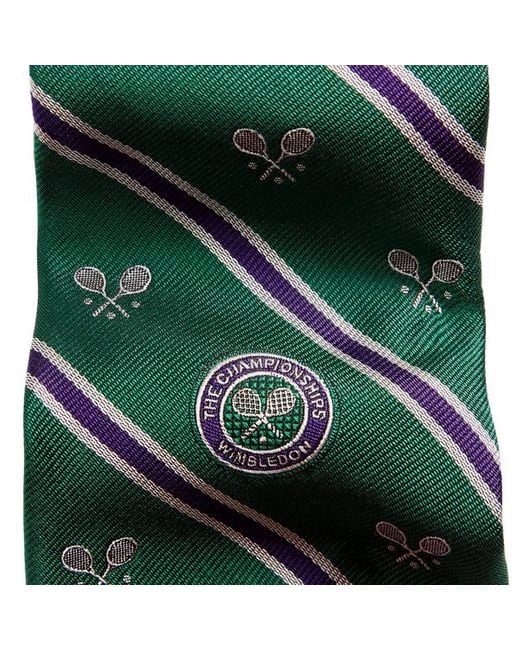 Cravatta da arbitro Wimbledon in seta di Polo Ralph Lauren in Green da Uomo