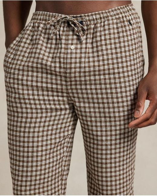 Polo Ralph Lauren Karierter Pyjama Aus Flanell in Brown für Herren