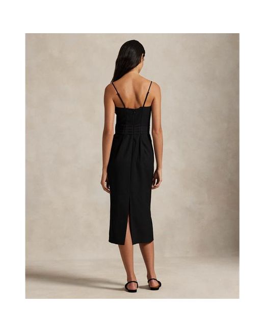 Abito da cocktail in lana e seta di Polo Ralph Lauren in Black
