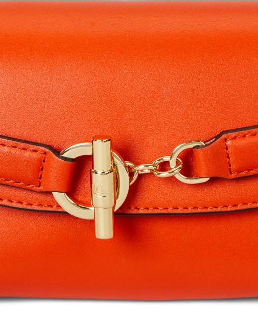 Ralph Lauren Blue Leather Small Blaike Crossbody Bag