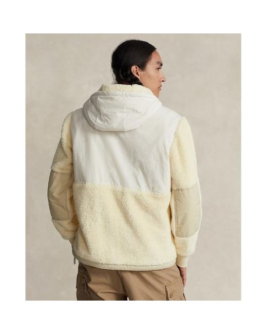 Polo Ralph Lauren Hybride Hoogpolige Fleece Hoodie in het Natural voor heren