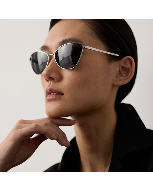 Ralph Lauren Brown Western Rectangle Sunglasses
