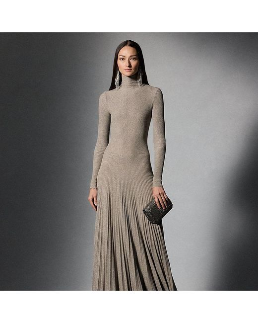 Ralph Lauren Gray Roll Neck Jumper Evening Dress
