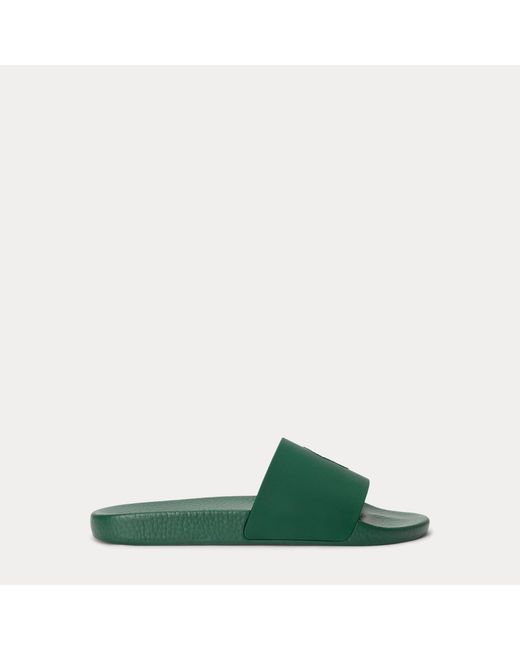 Ralph Lauren Green Signature Pony Slide for men