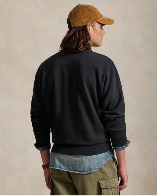 Polo Ralph Lauren Blue Relaxed Fit Loopback Fleece Sweatshirt for men