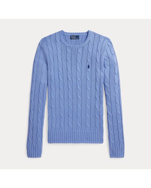 Polo Ralph Lauren Blue Cable-knit Cotton Sweater