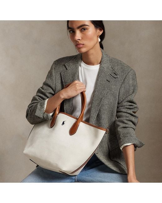 Polo Ralph Lauren Natural Bellport Canvas Medium Tote