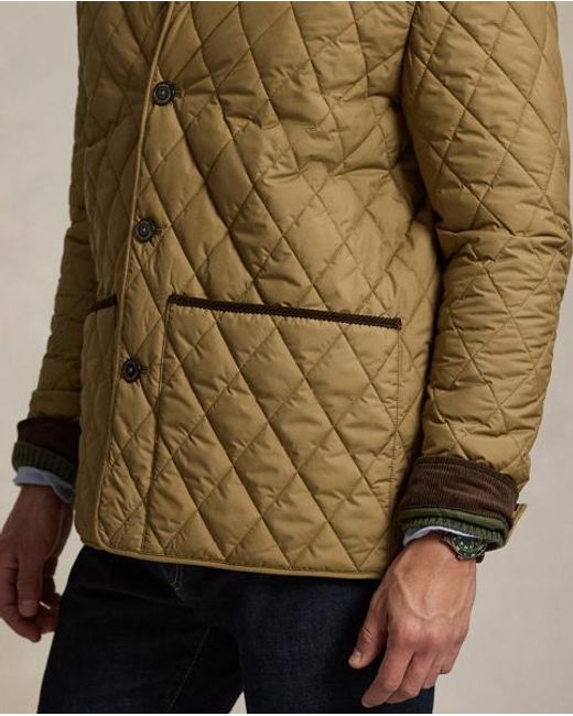 Ralph Lauren Brown The Beaton Quilted Barn Coat for men
