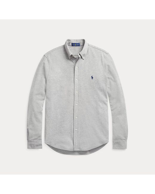 Polo Ralph Lauren Gray Featherweight Mesh Shirt for men