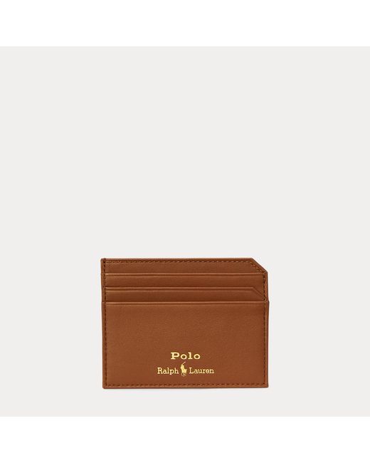 Polo Ralph Lauren Brown Smooth Leather Card Case for men