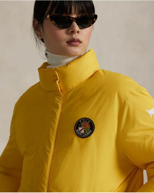 Polo Ralph Lauren Yellow Logo Down Puffer Jacket