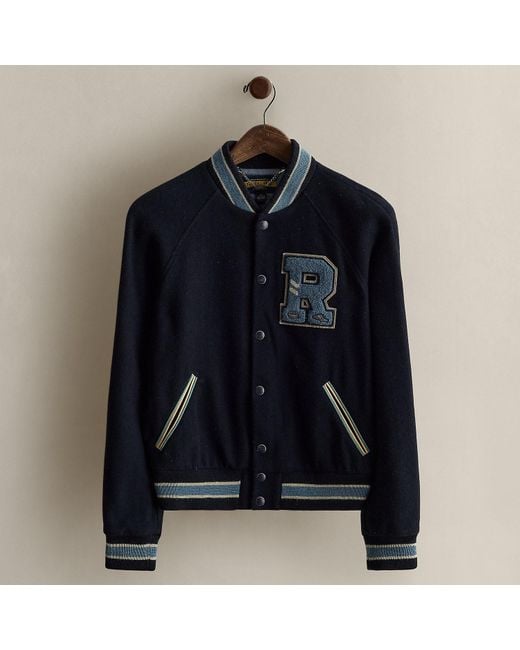 Ralph Lauren Blue C. 2007 Logo Wool-Blend Jacket