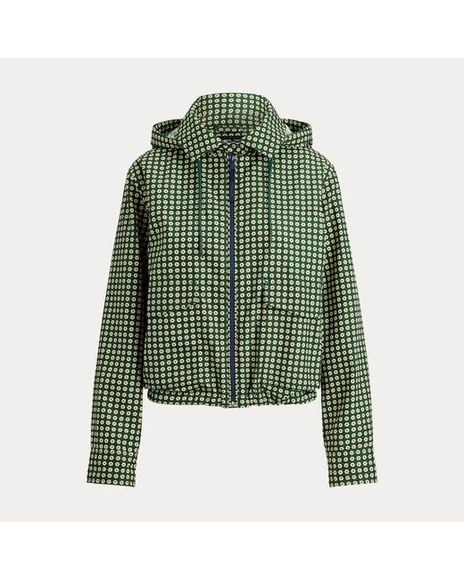 Ralph Lauren Green Floral Ripstop Rain Jacket