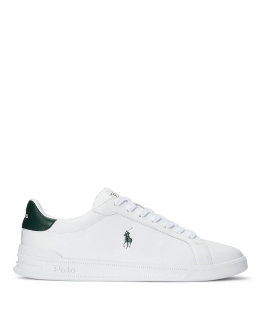 Polo Ralph Lauren Heritage Court Ii Leather Sneaker in White for Men Lyst Polo Ralph Lauren Heritage Court Ii Leather Sneaker in White for Men Lyst