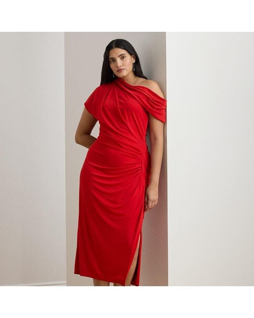 Ralph Lauren Stretch Jersey Off-The-Shoulder Dress in Red | Lyst Canada Ralph Lauren Stretch Jersey Off-The-Shoulder Dress in Red | Lyst Canada