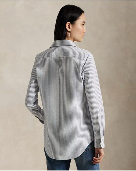 Polo Ralph Lauren Multicolor Stretch Slim Fit Striped Oxford Shirt
