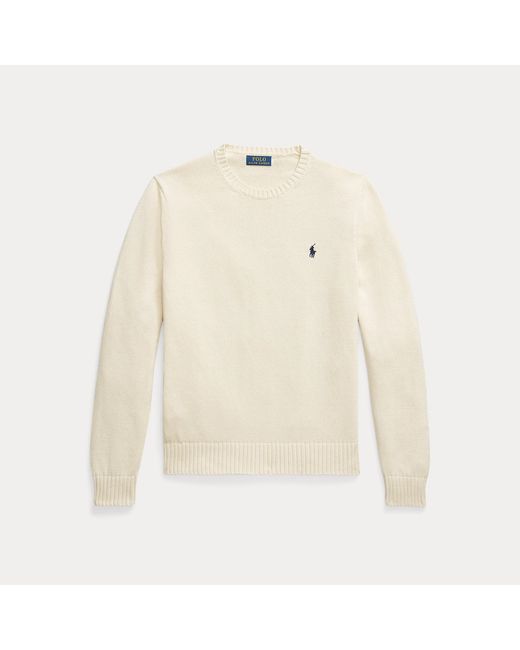 Polo Ralph Lauren White Cotton Crewneck Jumper for men