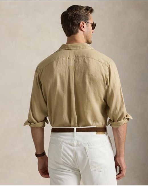 Ralph Lauren Natural Linen Shirt for men