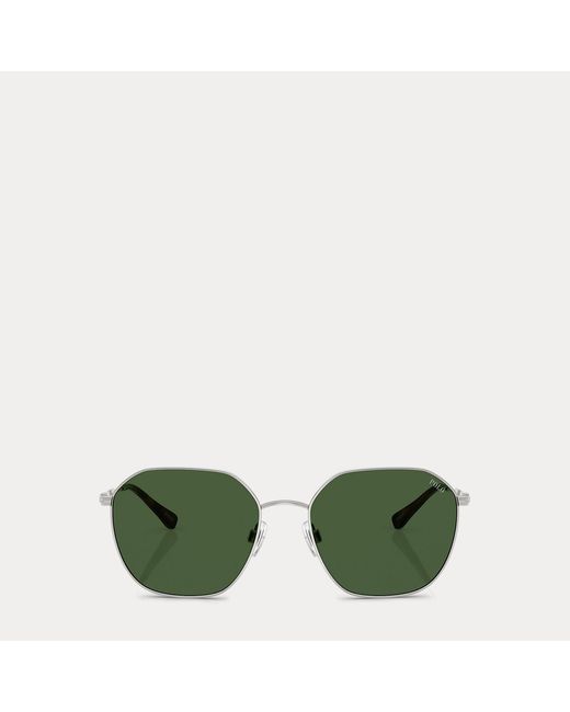 Polo Ralph Lauren Green Heritage Pen-Hinge Metal Sunglasses for men