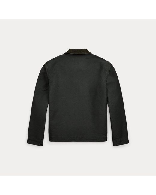 RRL Baumwoll-Bootsjacke Mit Kordsamtkragen in Black für Herren