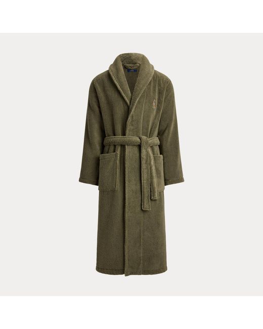 Polo Ralph Lauren Green Shawl-Collar Terry Robe for men