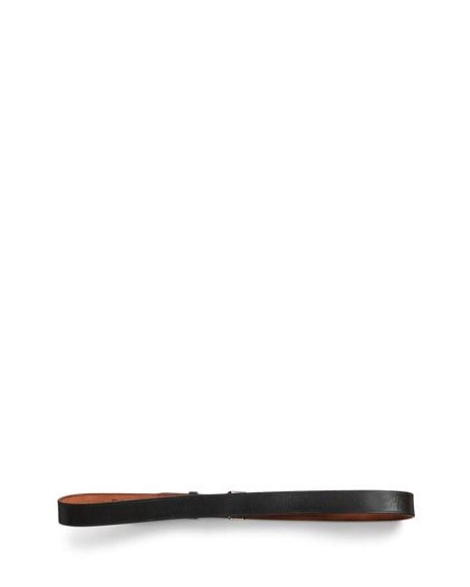 RRL Black Slider-Buckle Leather Belt for men