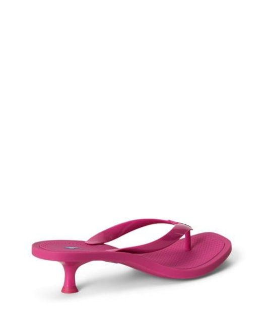 Polo Ralph Lauren Pink Polo Play Kitten Heel Thong Sandal